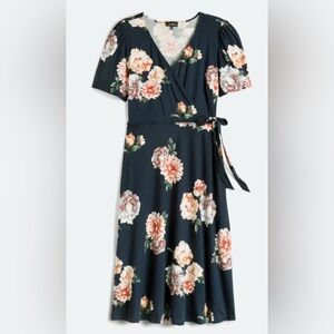 Fortune & Ivy Carmina Knit Midi Floral Navy Dress 1X from Stitch Fix
